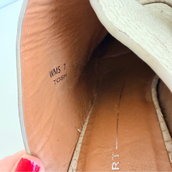 Report Women's Beige Mules Chunky Heel Point Toe Size 7 - Picture 10 of 11